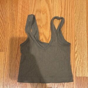 Out from Under/ Urban Outfitters Ribbed Olive Green Tank Top